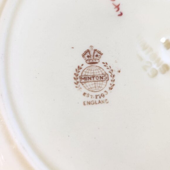 Vintage Mintons Marlow Floral Plates Set of 5 Standard 9" Dinner Plate - Picture 5 of 14